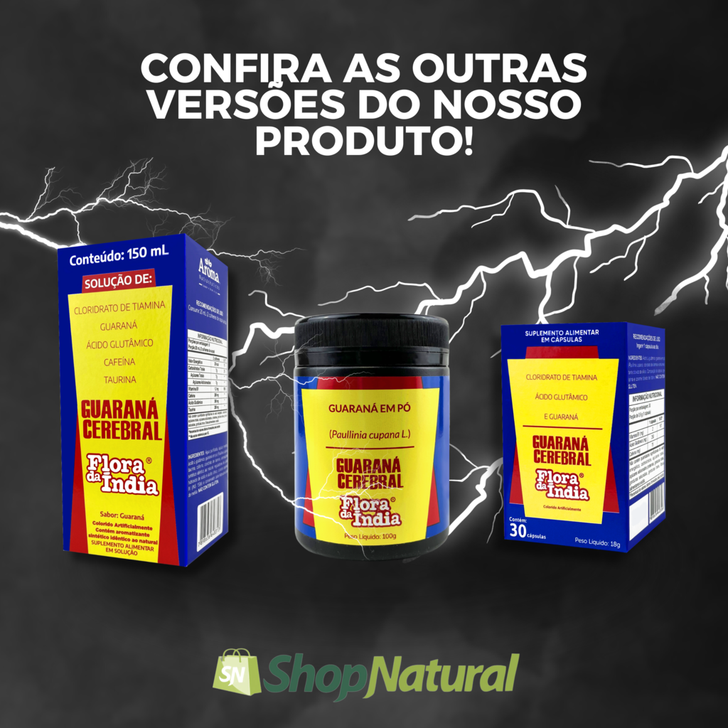 Guaraná Cerebral Pó 100g Flora Da Índia — foto 5