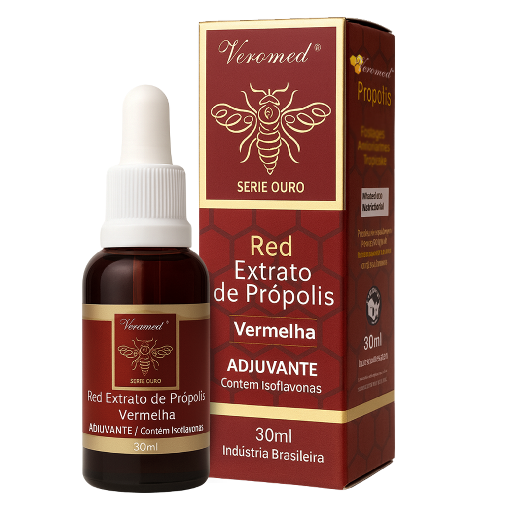 Extrato De Própolis Vermelho 30ml Serie Ouro - Veromed
