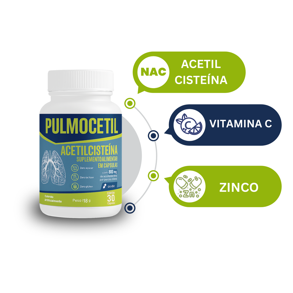 Pulmocetil 800mg 30 Cápsulas Alta Concentração Sem Sabor — foto 5