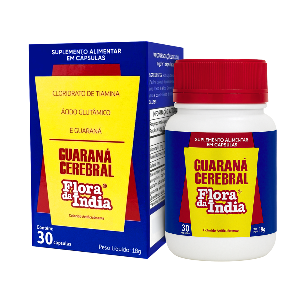 Guaraná Cerebral 30 Cápsulas – Energia Natural, Foco e Clareza Mental