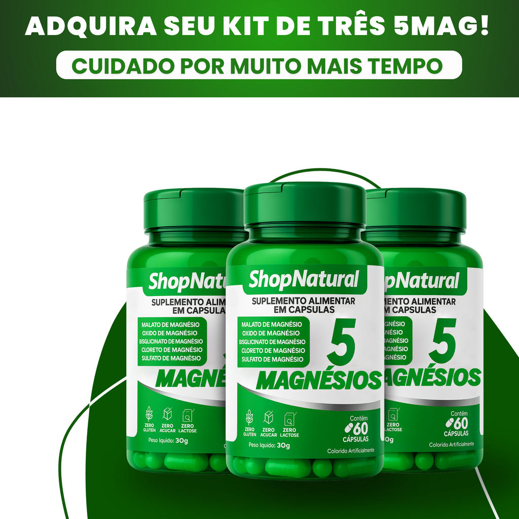 Tetra Magnésio 5 Tipos De Magnésio 600mg Premium 60 Cápsulas — foto 13