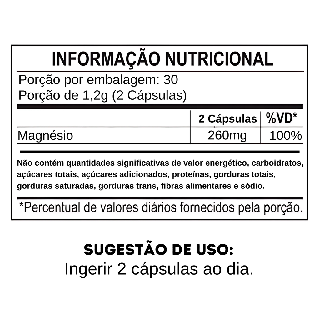 Tetra Magnésio 5 Tipos De Magnésio 600mg Premium 60 Cápsulas — foto 9