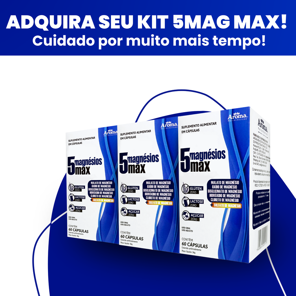 Tetra Magnésio 5 Tipos De Magnésio 600mg Premium - 60 Cápsulas Sem Sabor — foto 11