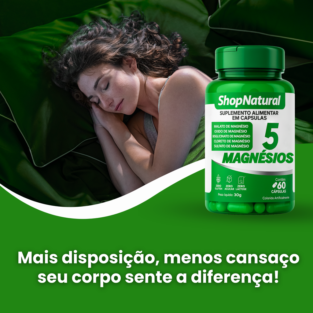 Tetra Magnésio 5 Tipos De Magnésio 600mg Premium 60 Cápsulas — foto 7