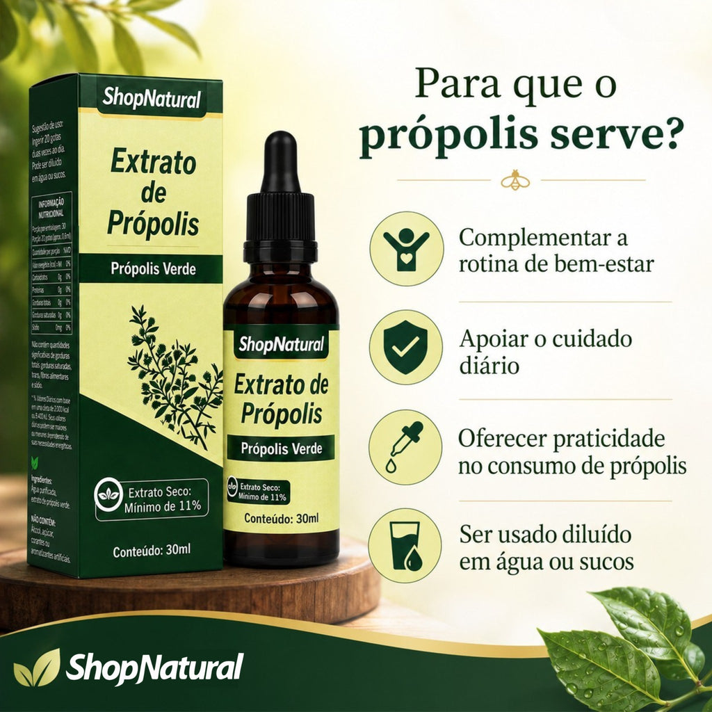 Própolis verde para complementar a rotina de bem-estar
