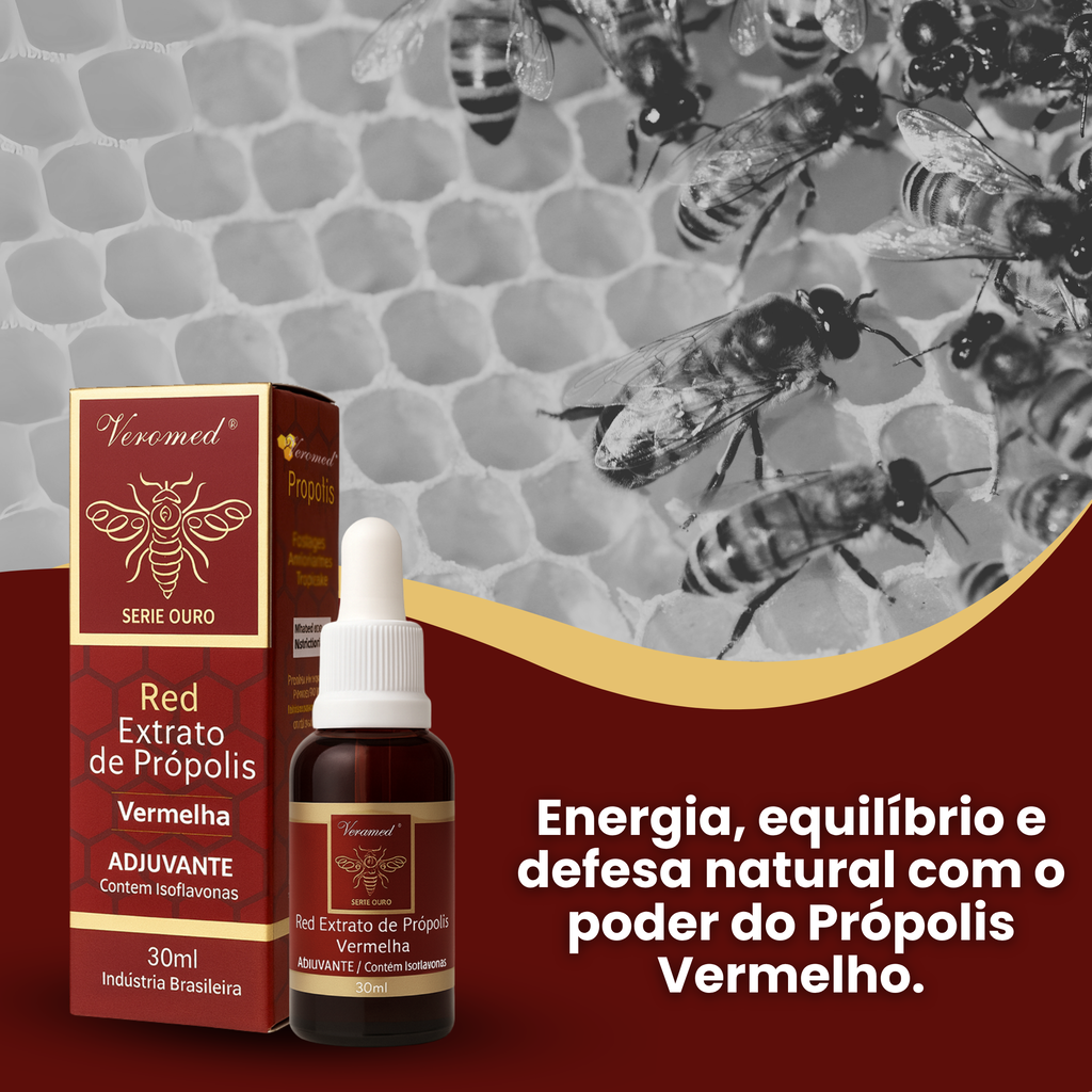 Extrato De Própolis Vermelho 30ml Serie Ouro - Veromed — foto 4