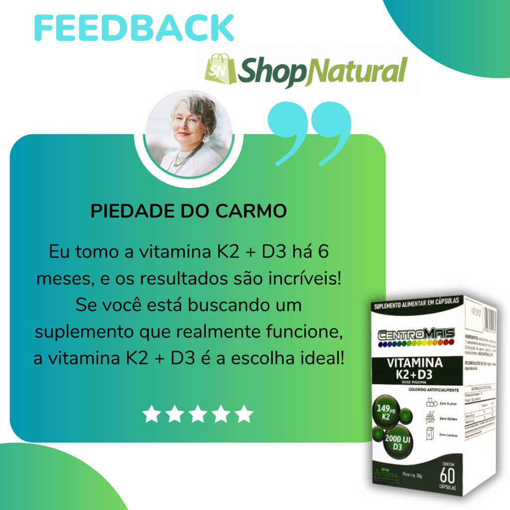 Vitamina K2 149ug + D3 2000ui | CentroMais 60 Cápsulas — foto 3