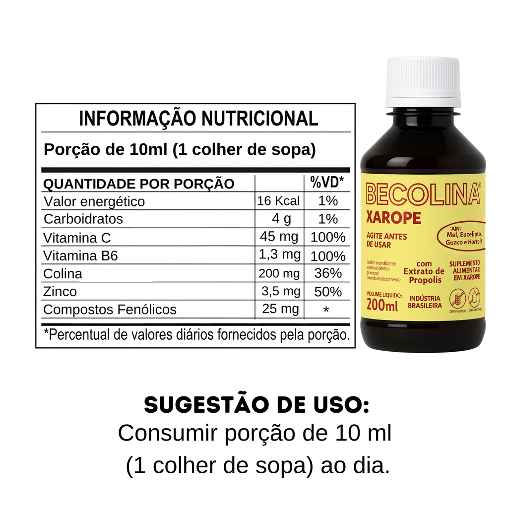 Becolina Xarope 200 ml – Saúde Respiratória Natural — foto 2