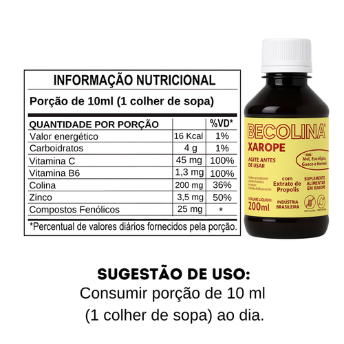 Becolina Xarope 200 ml – Saúde Respiratória Natural — foto 2